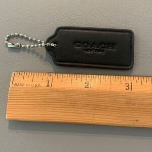 COACH Black Leather Keychain